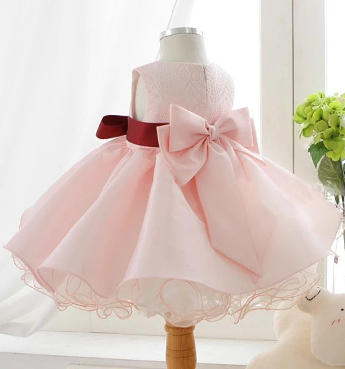 Summer Baby Girl wear Pink Princess Dress Kids Wedding Dress ball gown