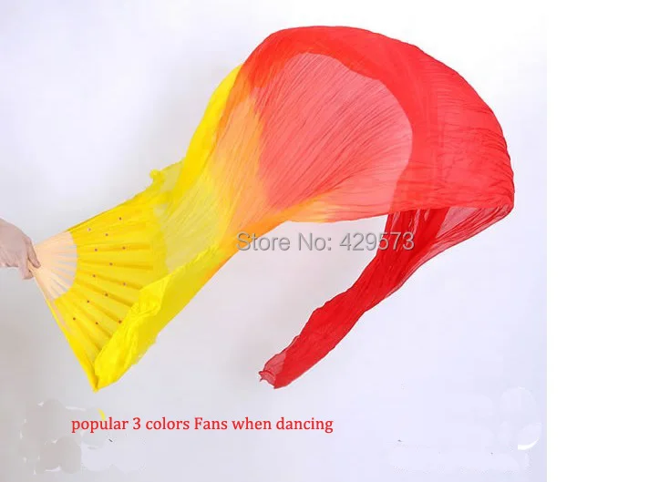 Лидер продаж Длинные танец живота вентилятор вуаль ручной шить с 180 см длина приятный цвет