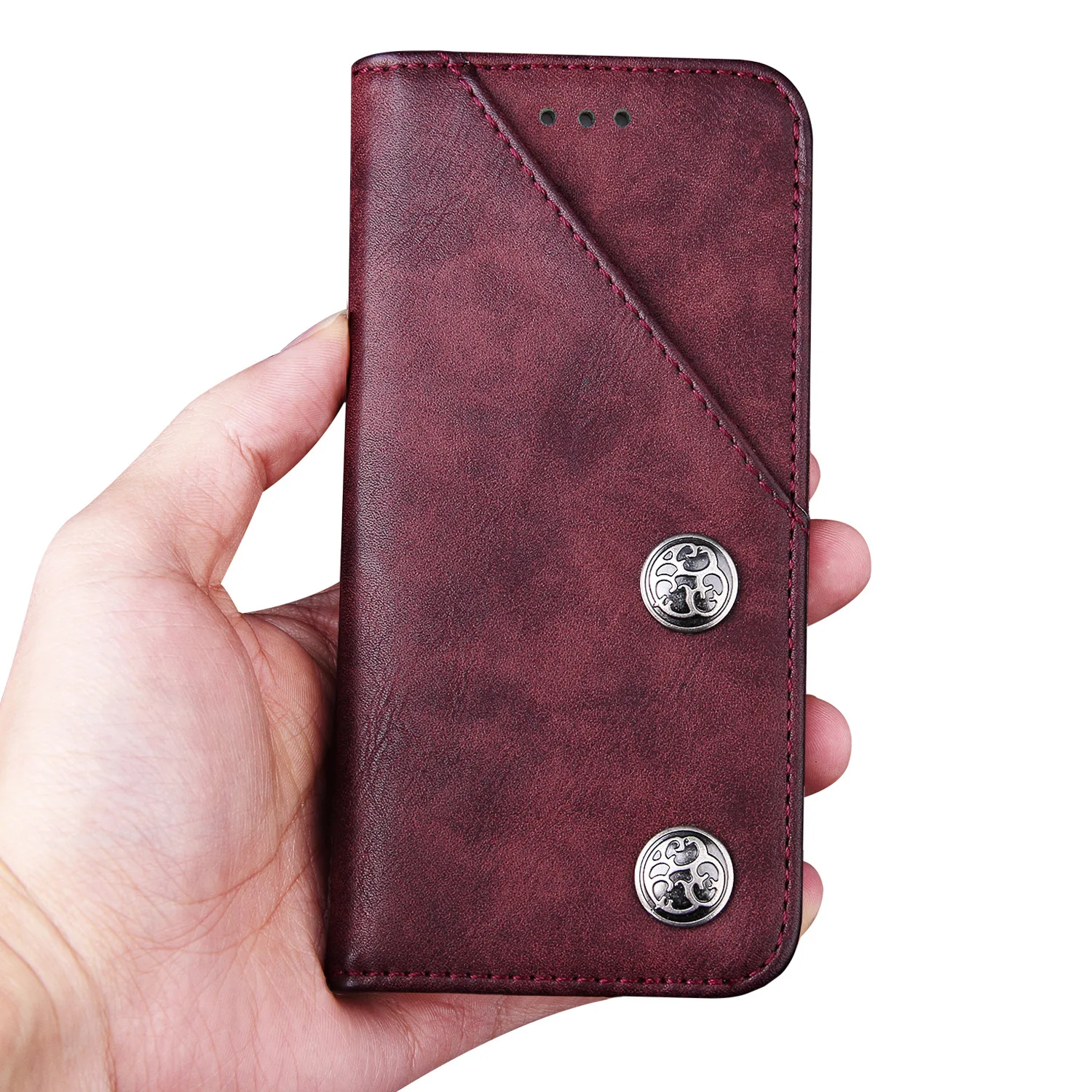 3 Colors Flip Phone Cover For Samsung Galaxy S8 Pu Leather Case For