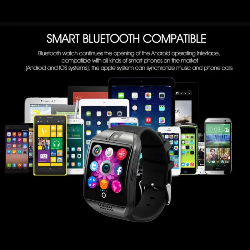 Smart Watch with Touch Screen Camera Support TF SIM Card Bluetooth Q18 Smartwatch smartphone for kids women men gift lordzmix (5)