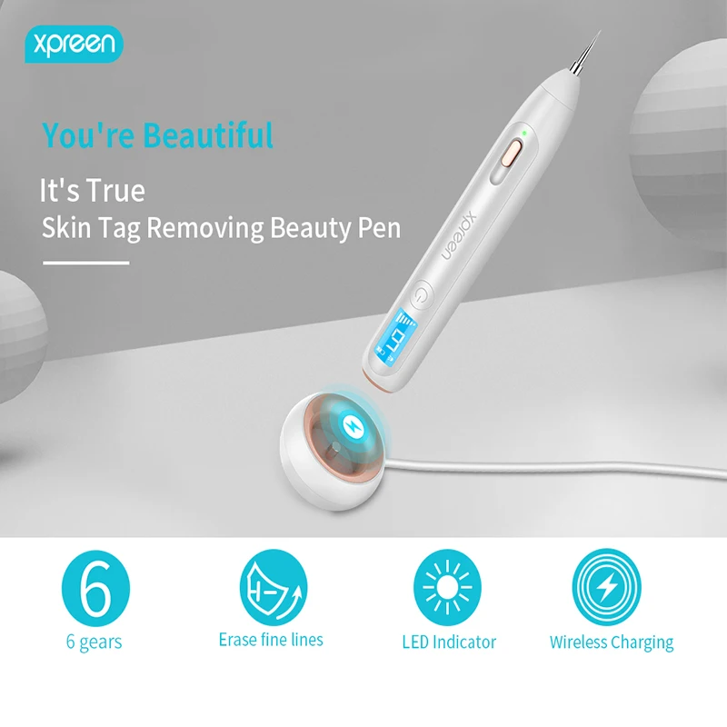 

LCD Laser Plasma Pen Wart Remover Mole Tattoo Remover Machine Skin Tag Removal Spot Cleaner