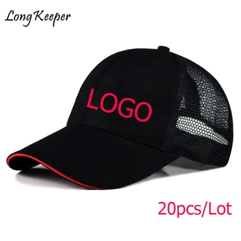 

Long Keeper Wholesale Flat Brim Cap Blank Baseball Hats for Men Women Print LOGO Custom Hip Hop Adult Casual Gift Hats 20pcs/lot
