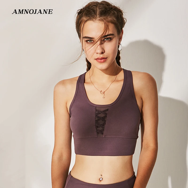 

Women Sports Bra Yoga Running Gym Fitness Sexy Workout Crop Top Energy Seamless Push Up Padded High Impact Brassiere Active Wear