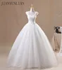 Customized Flower Cap Sleeve Princess Tulle Ball Gown Bow Puffy Wedding Dress Debutante Dress Vestidos de Noiva Real Photos 1