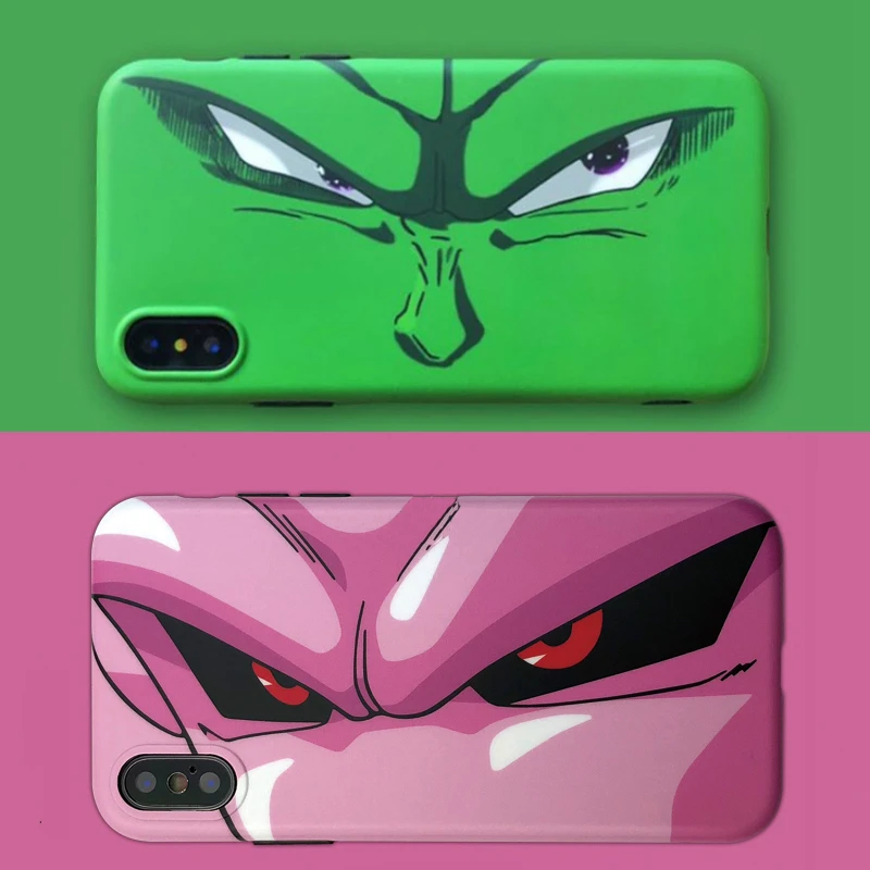 

Tide Japanese Dragon Ball Emoji Phone case For iphone Xs Max Xr X 7 8 6 6S Plus Anime Buu Piccolo Devil mask Face soft Cover