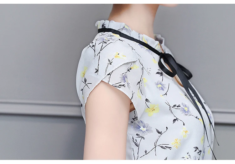new 2019 fashion Print chiffon Women Blouse shirt sweet bow v collar Women's Clothing plus size summer Women Tops blusas 0010 30 new 2019 fashion Print chiffon Women Blouse shirt sweet bow v collar Women's Clothing plus size summer Women Tops blusas 0010 30