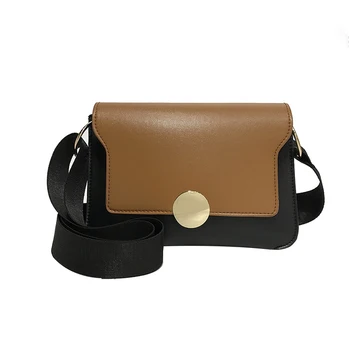 

New retro Women bag high quality PU leather Patchwork Women shoulder bag crossbody bag fashion simple Women handbags bag