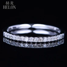 HELON SOLID 10K WHITE GOLD PAVE NATURAL DIAMONDS SPARKLED WEDDING HALF ETERNITY BAND ENGAGEMENT ANNIVERSARY WOMEN'S FINE RING HELON SOLID 10K WHITE GOLD PAVE NATURAL DIAMONDS SPARKLED WEDDING HALF ETERNITY BAND ENGAGEMENT ANNIVERSARY WOMEN'S FINE RING