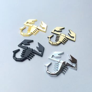 

1 PCS 3D Scorpion Metal Adhesive Badge Emblem Decal Car stickers for Fiat 500 Punto Car Styling