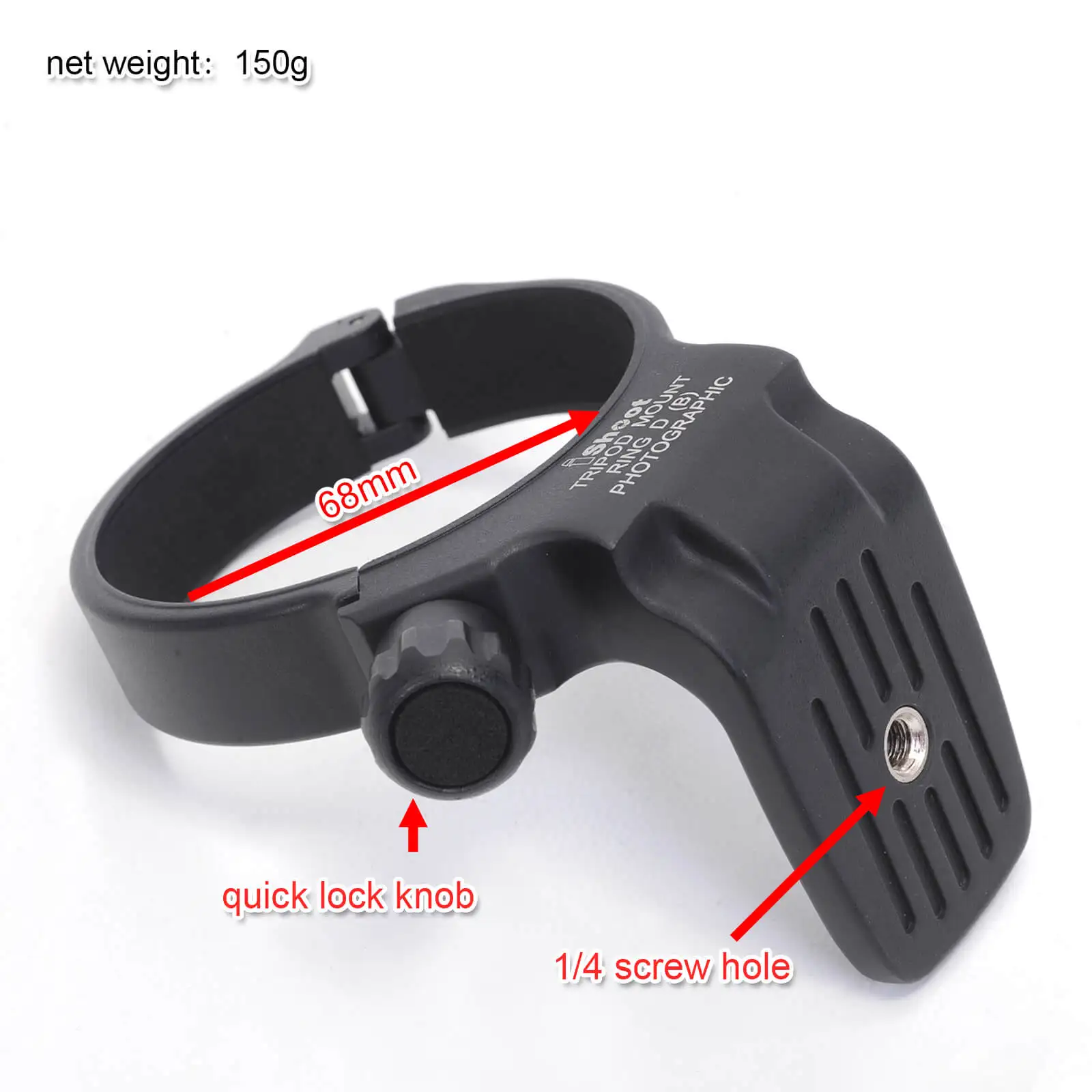Tripod Mount Ring with 1/4 Screw Hole and ET-73 Front Lens Hood Protective Cover for Canon EF 100mm f/2.8L Macro IS USM Lens