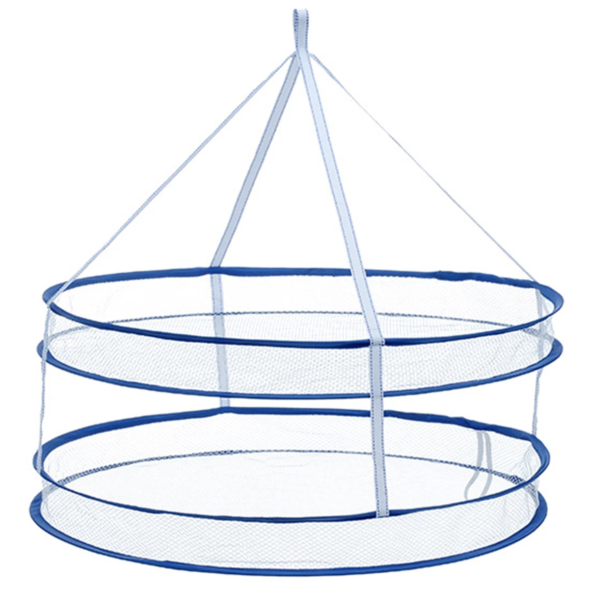 Корзина для сушки одежды складная ветрозащитная подвесная сушилка для белья сетчатая сушильная стойка для нижнего белья игрушки носки - Цвет: Double Layer