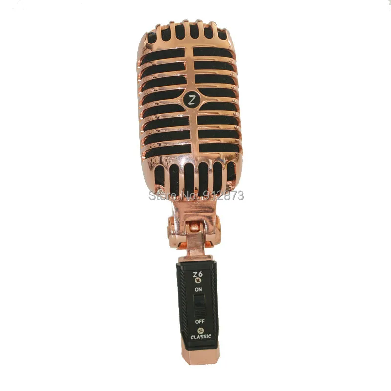 Vm-60 Golden Rose Цвет динамический ретро микрофон Винтаж Стиль старые антикварные microphon Лидер продаж хорошее качество