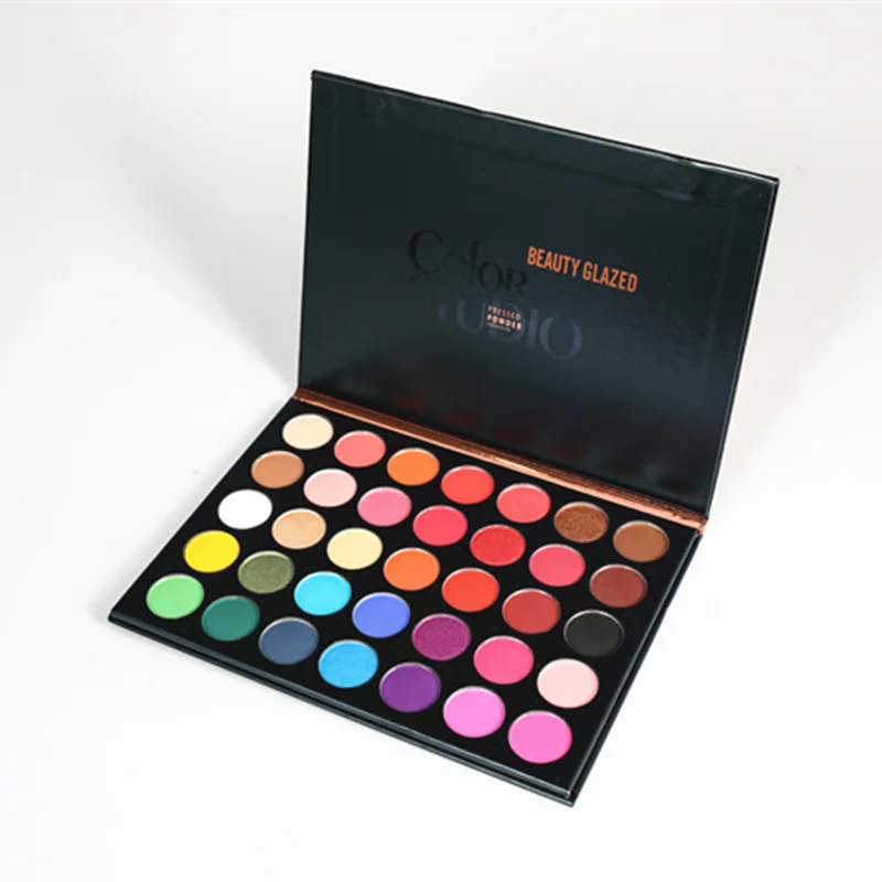 Палетка теней BEAUTY GLAZED для макияжа глаз Шиммер матовые водостойкие тени век 35