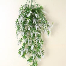 Настоящее касание искусственное настенное комнатное растение искусственная сосна Лаванда домашний декор балкон декорация Цветочная корзина аксессуары