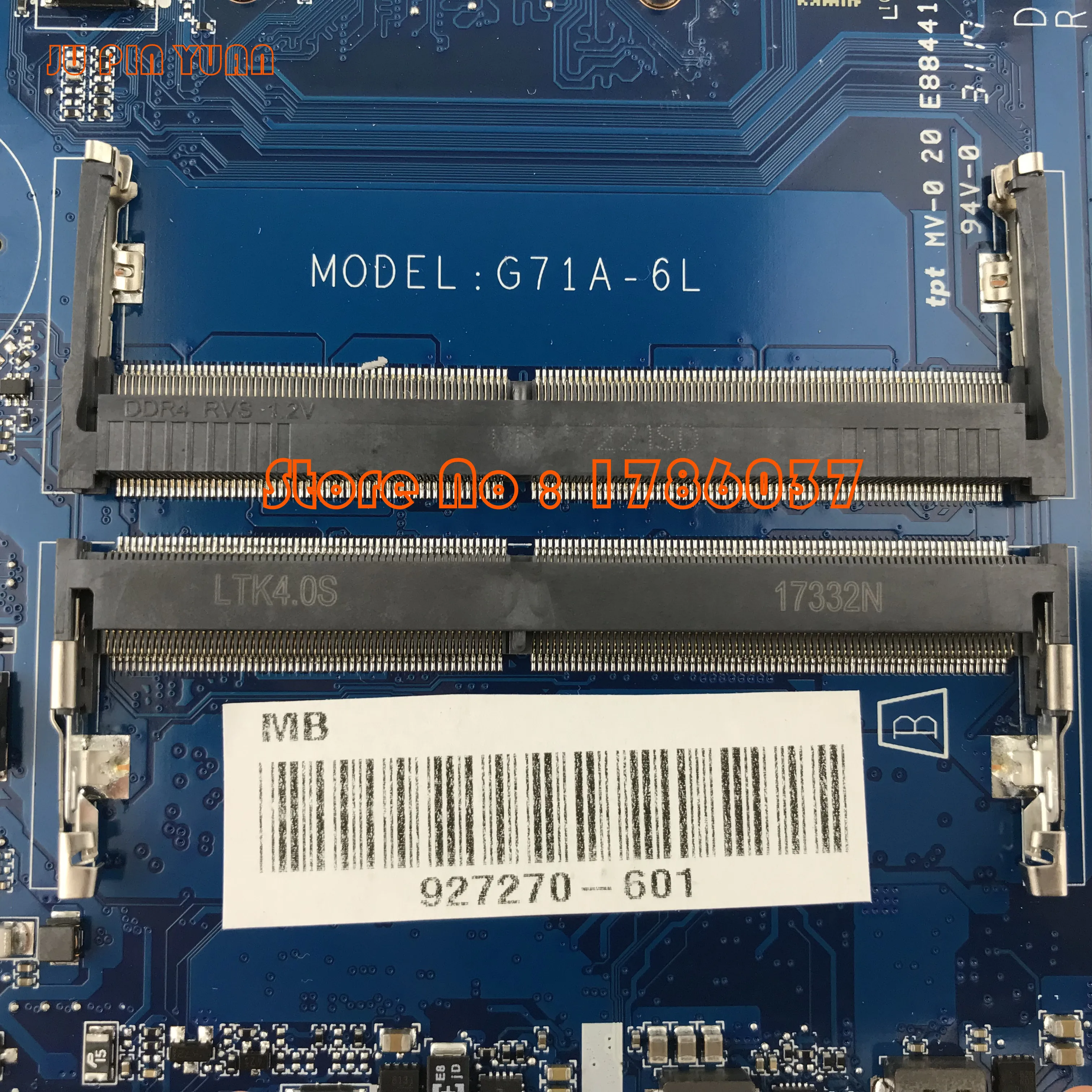 JU PIN YUAN для hp PAVILION 14-BK 14-BP материнская плата для ноутбука 927270-601 G71A-6L DAG71MB16D0 с 940 м X 2 Гб i5-7200U полностью протестирован