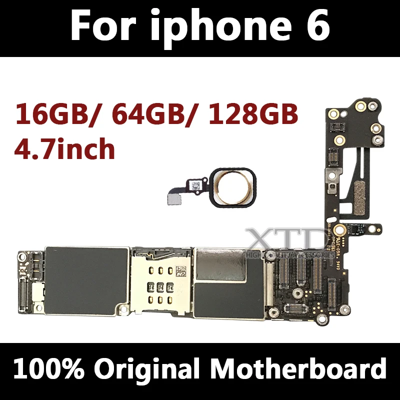 Для iPhone 6 4 7 дюймов материнская плата разблокированная с Touch ID