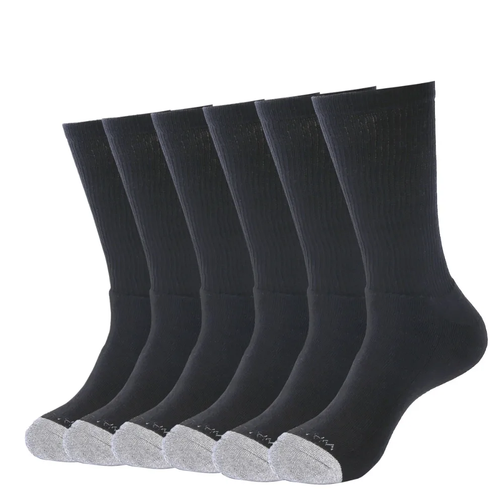 WANDER Men's Autumn Winter Cushion Crew Socks 3 Pack Thick Athletic