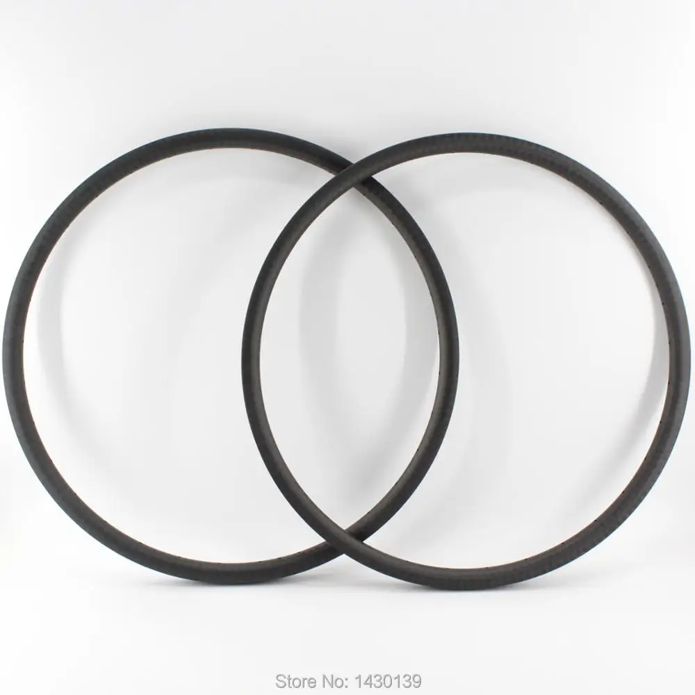 Best 2Pcs New 27.5" inch clincher rim Mountain bike 3K UD 12K full carbon fibre bicycle wheels rims MTB 27.5er 30mm width Free ship 6