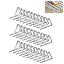 30 шт. зажимы для скатерти, держатели из нержавеющей стали, вечерние украшения, металлические покрытия для стола, тканевые скобы, свадебные украшения на заказ