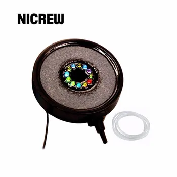 

Nicrew 12 Colors Underwater Round Fish Tank Lamp Waterproof Air Bubbles Aquarium Submersible Light Colorful For Aquarium Light