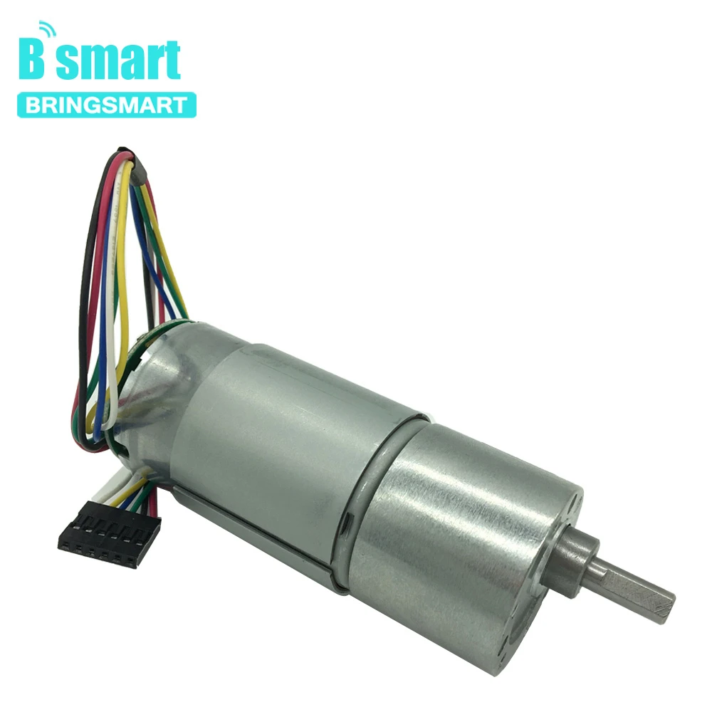 

Bringsmart JGB37-540B DC Gear Motor Micro Encoder Disk Metal Gearbox 12V Geared Motor High Torque Dc Motor Speed Controller