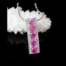 Подвеска с рубином 925 серебро натуральный рубин для мужчин или женщин ювелирные изделия 0.35ct* 5 шт драгоценные камни#16081953