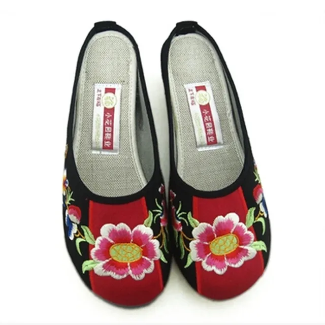 Buy Women's house slippers Chinese folk style floral
