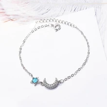 WYEAIIR дикие хрустальные Лунные звезды простые милые модные изысканные художественные 925 пробы серебряные женские изменяемые браслеты