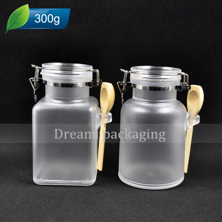 Promotion Travel Cosmetic Bottles 300ml Powder Plastic Bath Salt Bottle