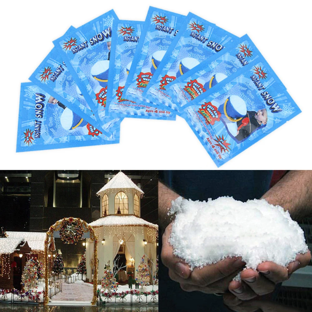 

1 Pack Artificial Snow Instant Snow Fluffy Snowflake Super Absorbant Magic Prop For Christmas Wedding Supplies Dropshipping