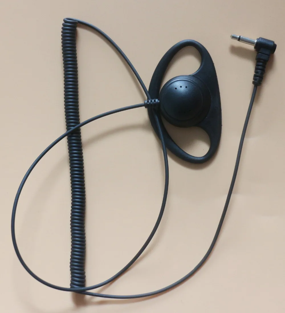 10XD Shape Ear hook Listen Only Earphone Earpiece Headset Mic For