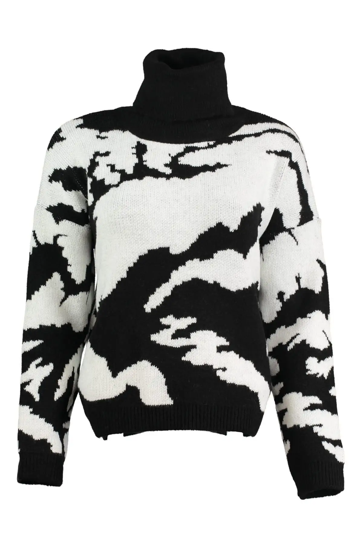 

Trendyol WOMEN-Ecru Patterned Crop Sweater Sweater TWOAW20XS0037