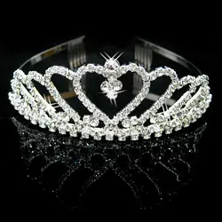 Бесплатная доставка Большая корона невеста свадебная диадема из кристаллов гребень ювелирные изделия оптом