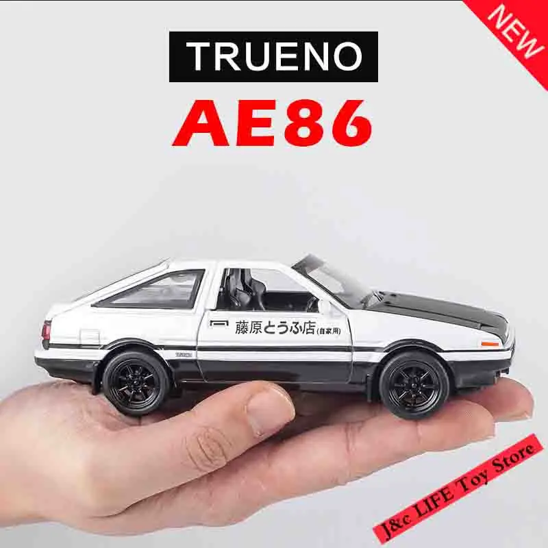 1:28 игрушечный автомобиль INITIAL D AE86 металлическая Игрушечная машина из сплава
