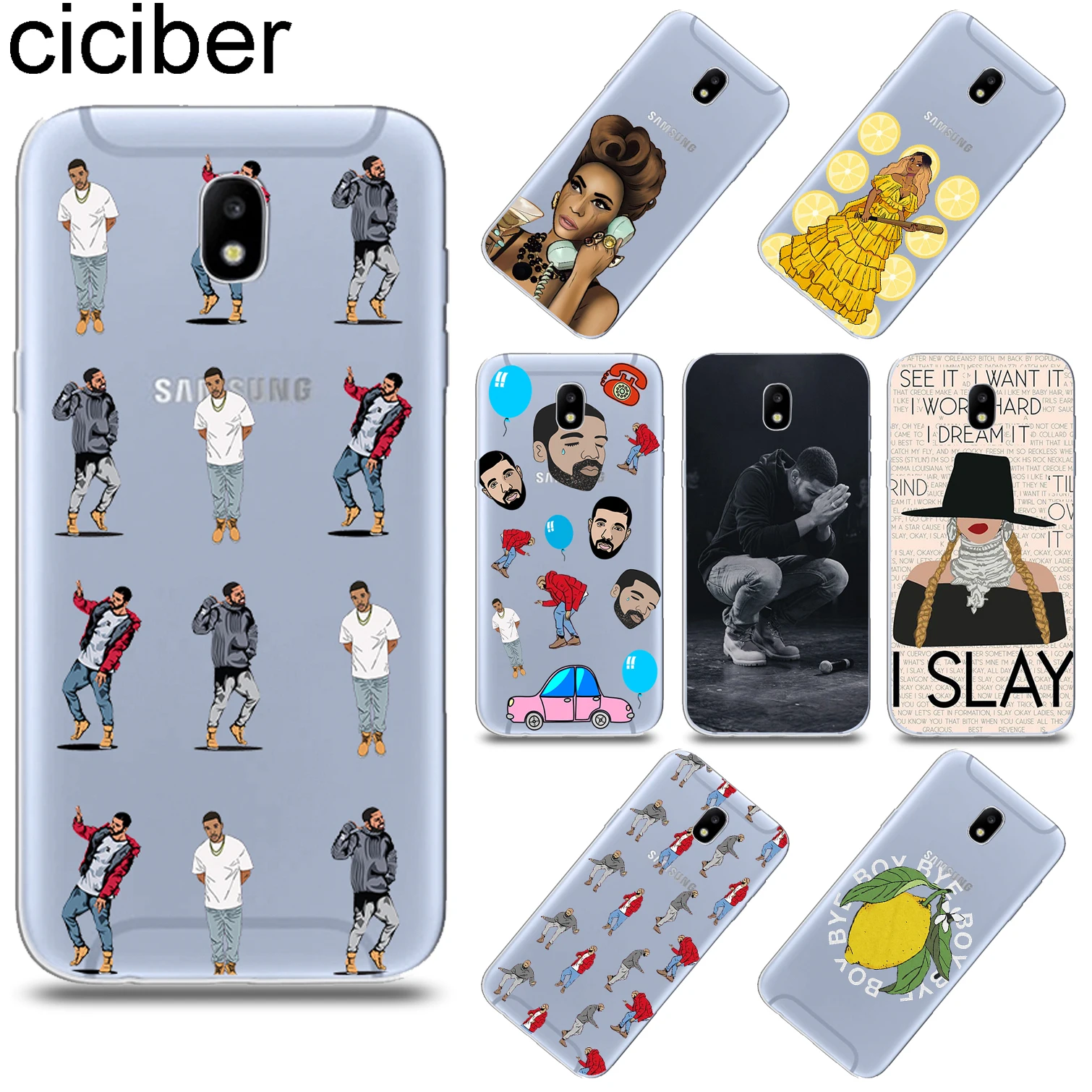 

ciciber Rihanna Drake Cover for Samsung Galaxy J6 J5 J8 J7 J4 J3 J2 J1 Pro Core Prime mini Plus 2016 2017 2018 Soft Phone Case