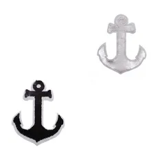 

ChicLady Hipster Women Clothing Diy 185mm Anchor Reversible sequin patch Super Change color Sew on patches for clothes Ulzzang