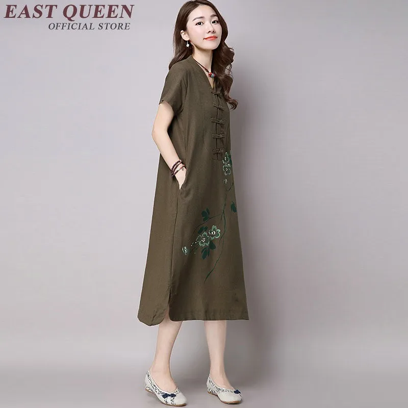 Китайский Восточный платья женские Восточный стиль платья Современные красный китайское платье дамы китайское традиционное платье AA1082