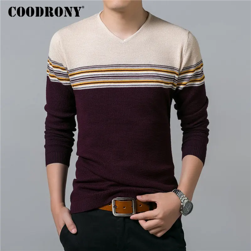 Мужские свитера COODRONY сезон осень зима 2018 толстый теплый свитер мужской