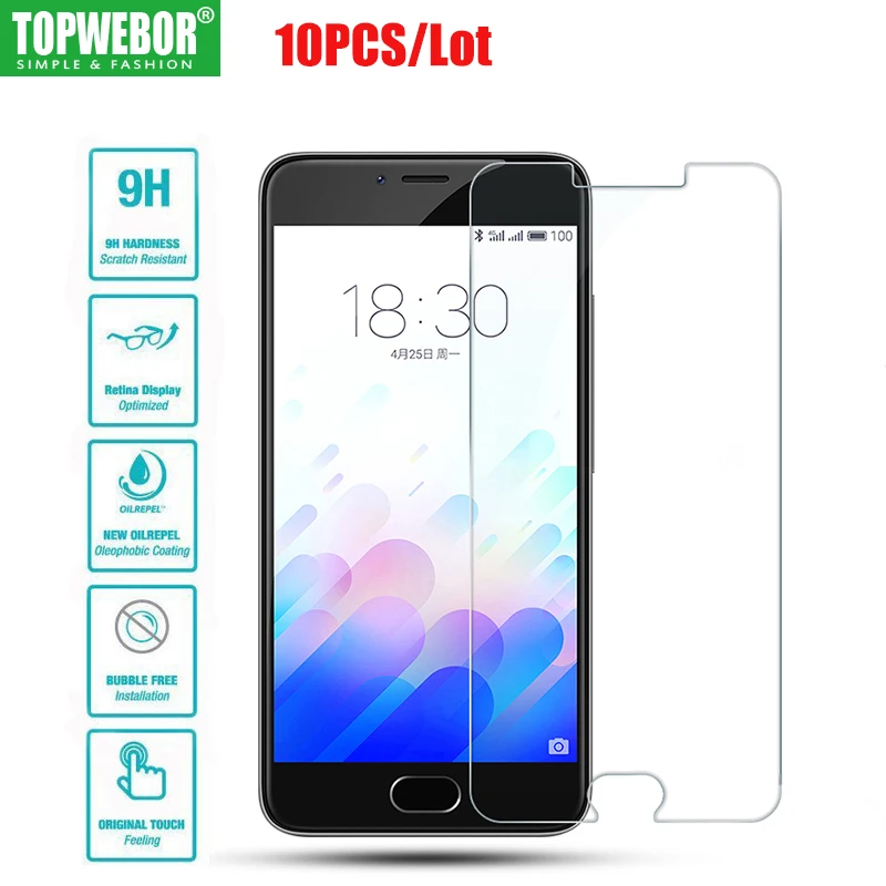 10 шт./лот Topwebor для Meizu M2 M3 M5 M6 Примечание Pro5 Meilan 5 закаленное Стекло Note 2 3 6 Pro Экран