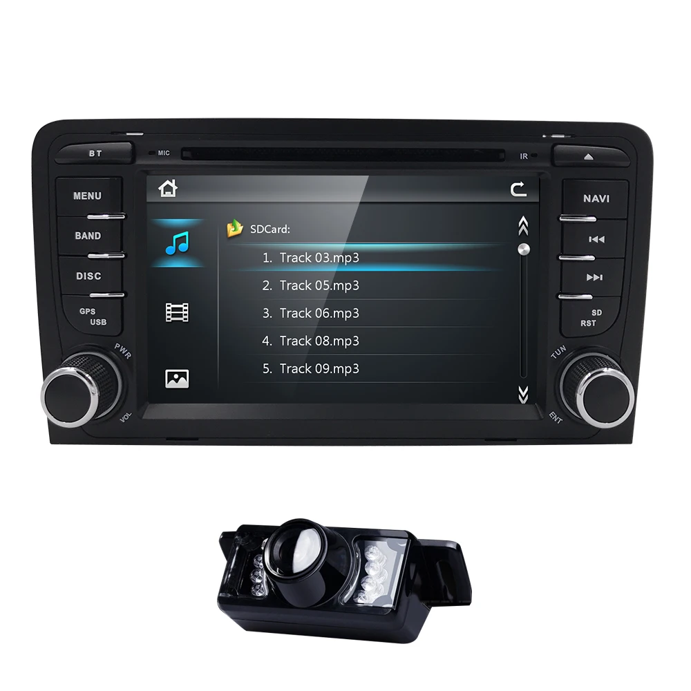 Sale 2019 7Inch Car DVD Radio Player for AUDI A3 2003-2011 S3 RS3 navigation RDS Mirror link  Bluetooth USB Free camera 8 GB Map card 1