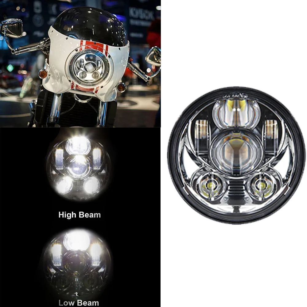 5 75 &quotсветодиодный проектор фара для Yamaha trx850 V Star XVS 250 650 950 1100 1300 3/4 &quot5 дюйма