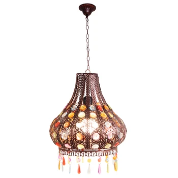 

HAIXIANG Vntage Bohemia Ceiling Light Rooms Hanging Lamp Chandelier Lighting Bar Coffee Store Lighting Hallway Lamps