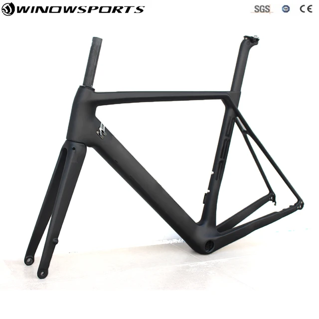 $US $521.55 Carbon Road Bike Frame Aero Road disc frame ud matte/glossy BB86 thru axle 142mmX12mm 700c Biciclet