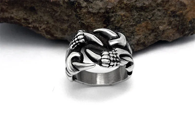Modyle 316L Stainless Steel Ring Dragon Claw Ring for Men Fashion Jewelry Punk Rock