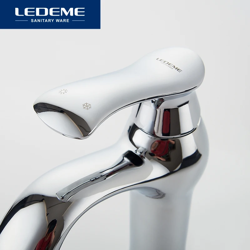 LEDEME Смеситель для умывальника с гайкой латунь Цвет: хром L1041 2|faucet mixer|faucet basinbasin faucet