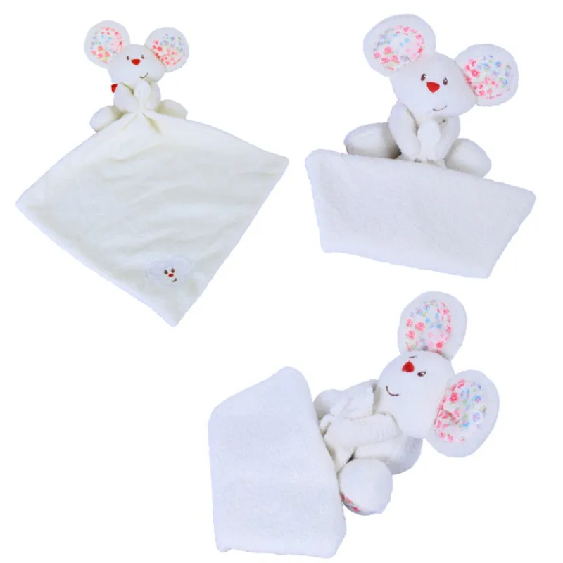 

Lovely Baby Plush lint Saliva Towel Can Be Taken Orally Baby Pacifier Mouse Comfort Handkerchief Soothing Towels