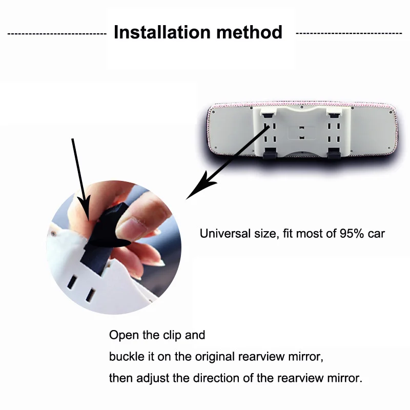 Стразы Camellia, автомобильное внутреннее зеркало заднего вида, универсальные широкоугольные Задние Зеркала заднего вида для девочек, женские автомобильные аксессуары