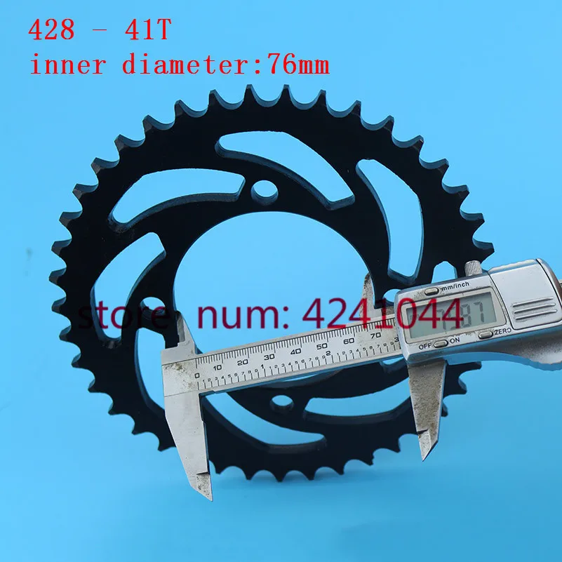 Мотоцикл Скутер приводной механизм 420 428 41T зуб 76 мм Задняя цепная Звездочка для грязи питбайк ATV Quad go Kart велосипед 50cc-160cc