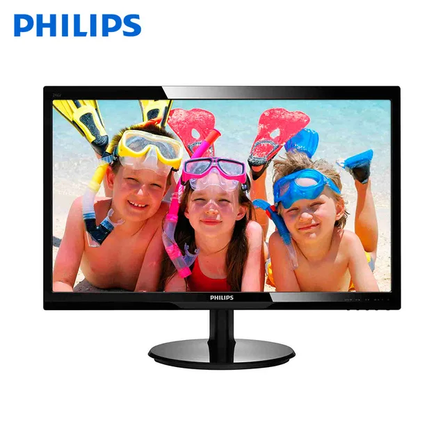 

Philips LCD monitor 246V5LHAB/00, 61 cm (24inch), 1920 x 1080 pixels, Full HD, LED, 1 ms, Black