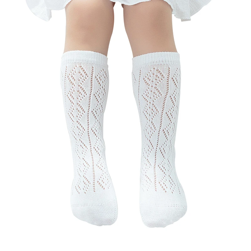 Новые летние детские носки для девочек, разноцветные хлопковые детские гольфы принцессы Мягкие сетчатые носки для девочек от 0 до 8 лет